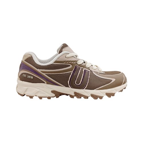 Sneakers deportivos color café de relieve para mujer