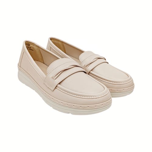 Mocasines casuales en color nude para mujer