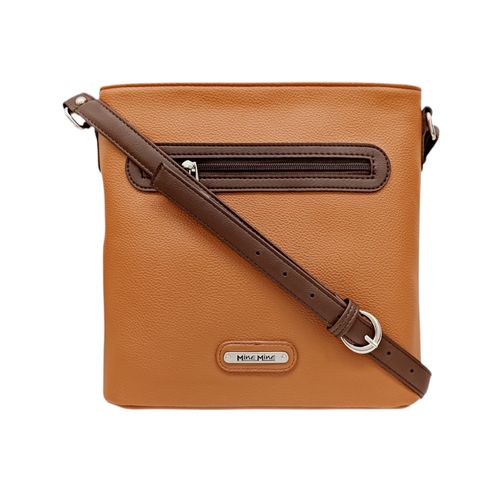 Crossbody color camel diseño con textura para mujer