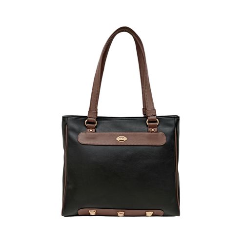 Cartera estilo tote color negro para mujer