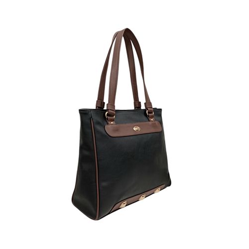 Cartera estilo tote color negro para mujer