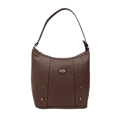 Cartera shopper color café para mujer