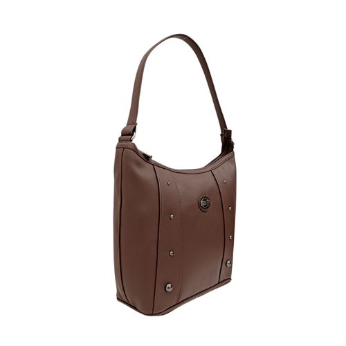 Cartera shopper color café para mujer