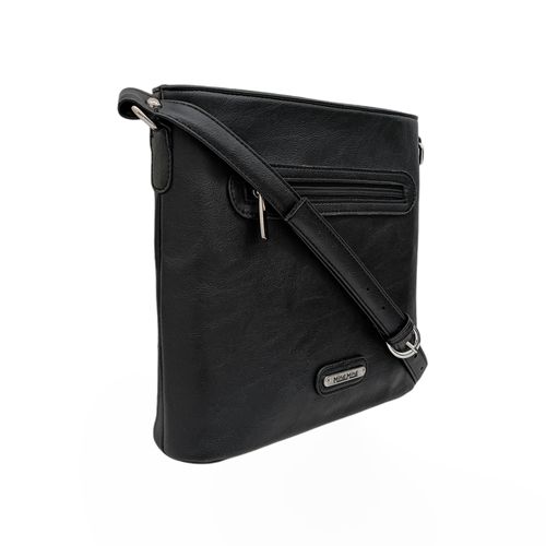 Crossbody color negro diseño con textura para mujer