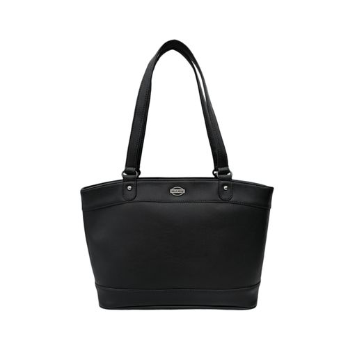 Cartera tote color negro diseño con textura para mujer