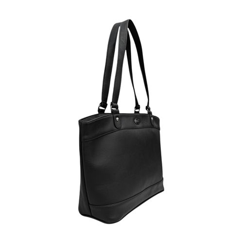 Cartera tote color negro diseño con textura para mujer