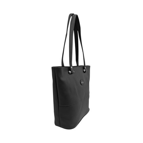 Cartera tote color negro diseño con textura para mujer