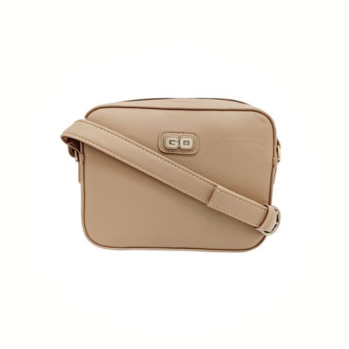 Crossbody color beige diseño con textura para mujer