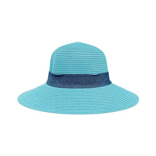 Sombrero color celeste con textura para mujer