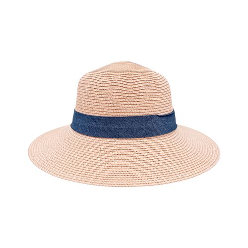 Sombrero color rosa con textura para mujer