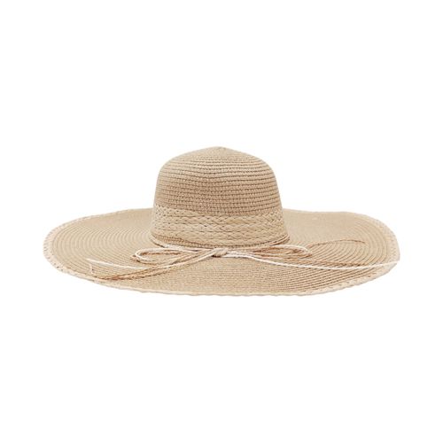 Sombrero con textura color beige para mujer