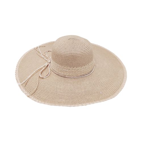 Sombrero con textura color beige para mujer