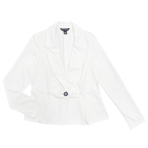 Blazer color blanco diseño con textura para mujer
