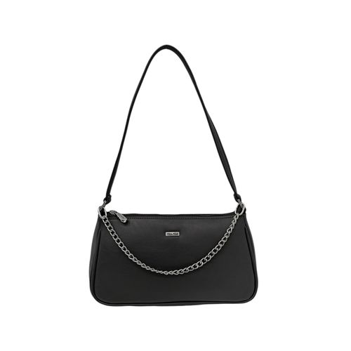 Cartera hobo color negro con detalle de cadena para mujer