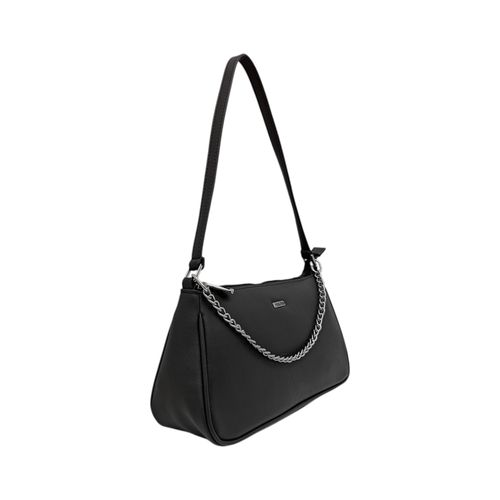 Cartera hobo color negro con detalle de cadena para mujer