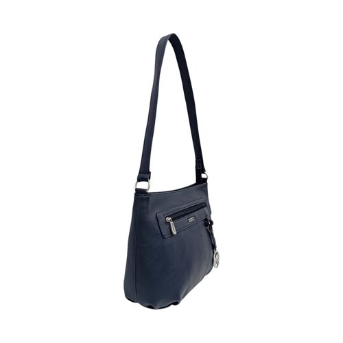 Cartera hobo color azul con textura para mujer