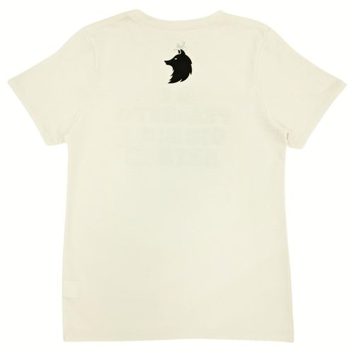 Camiseta de cuello redondo color Ivory para mujer