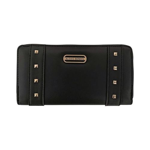 Billetera zip around Alexis Bendel color negro para mujer