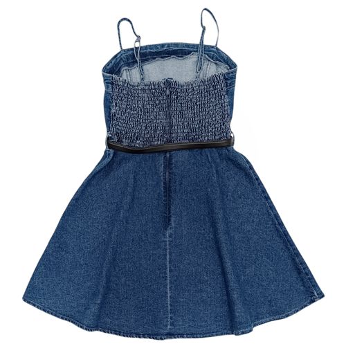 Vestido denim color azul de tirantes para mujer