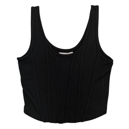 Blusa estilo corset sin mangas color negro para mujer