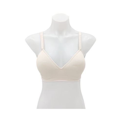 Brasier color beige escote en V sin varillas para mujer