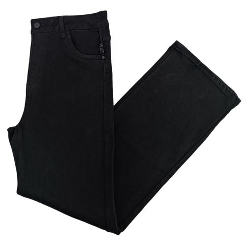 Straight jeans curvy color negro para mujer