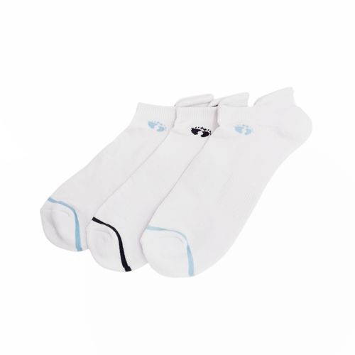 Set de 3 pares de punteras en color blanco para hombre