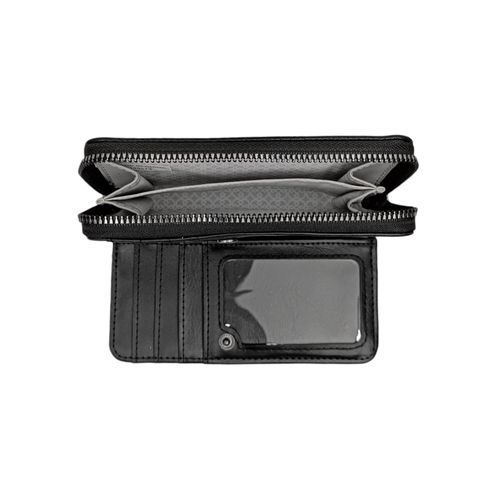 Billetera zip around color café para mujer