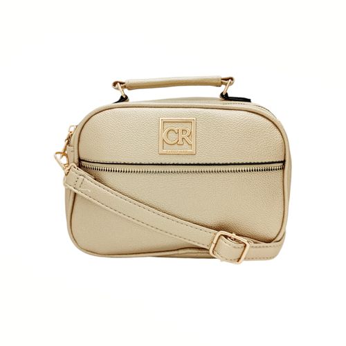 Crossbody color beige diseño con textura para mujer