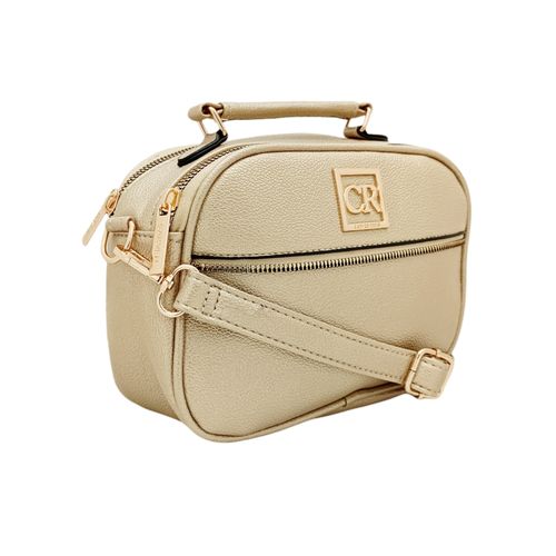 Crossbody color beige diseño con textura para mujer