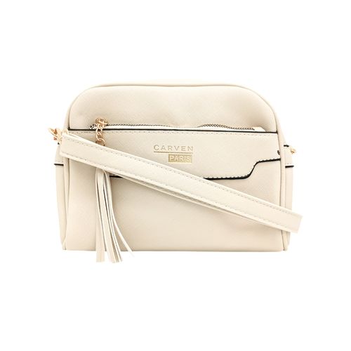 Crossbody color blanco con correa ajustable y removible para mujer