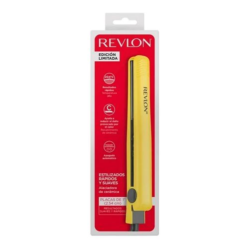 Plancha para cabello Revlon de cerámica amarilla