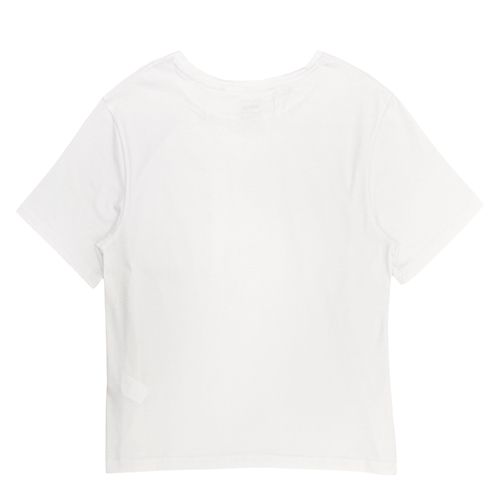 Camiseta color blanco con bolsillo calado para mujer