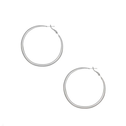 Argollas en color plateado medianas para mujer