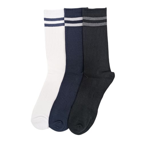 Set de 3 medias multicolor con detalle para hombre