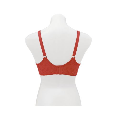 Brasier con relieve floral en color rojo surtido en copa B para mujer