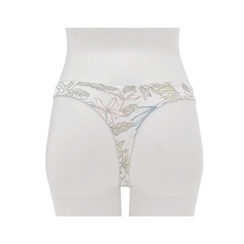 Panty tipo hilo multicolor con estampado floral para mujer