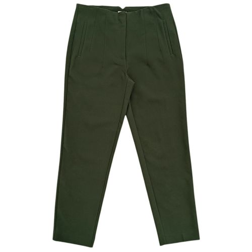 Pantalón color verde olivo slim ankle casual para mujer