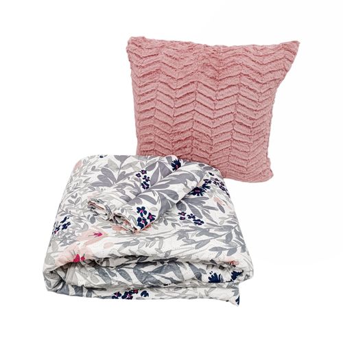 Set de cubrecama Full en multicolor con diseño estampado 4 piezas