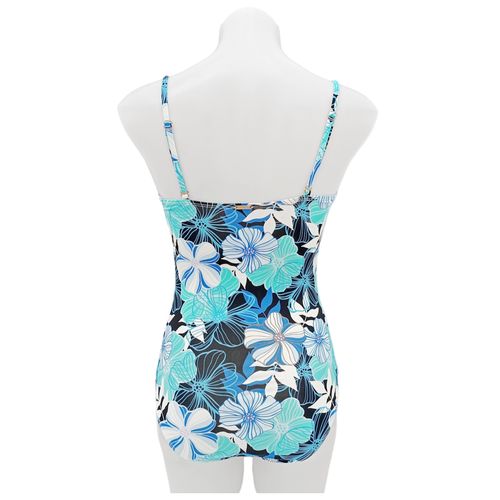 Traje de baño de una pieza multicolor estampado floral para mujer