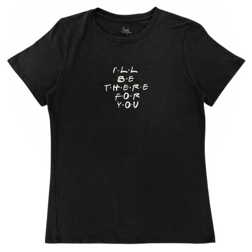 Camiseta color negro básica alusiva a la serie Friends para mujer