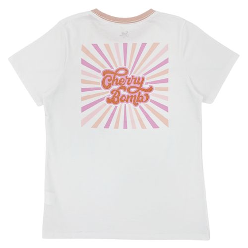 Camiseta multicolor de estilo básica para mujer