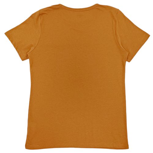 Camiseta color naranja de estilo básico en mangas cortas para mujer