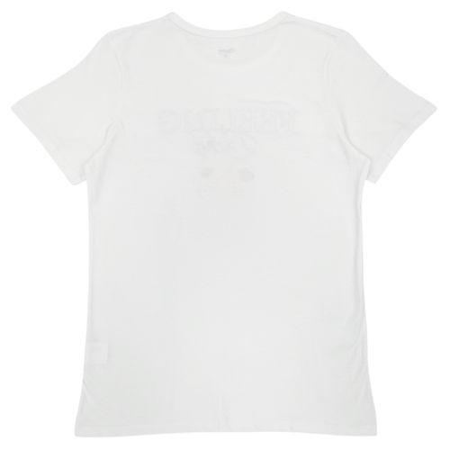Camiseta color blanco con estampado de la suerte del amor para mujer