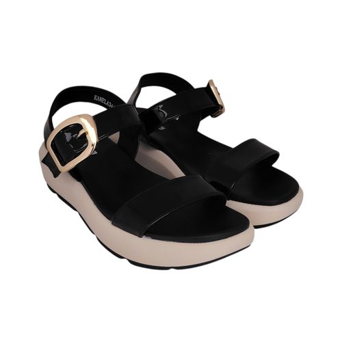 Sandalias de plataforma en color negro para mujer