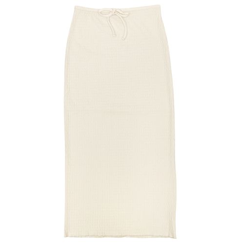 Falda midi color ivory para mujer