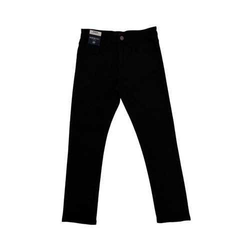 Straight jeans color negro diseño sólido para niño