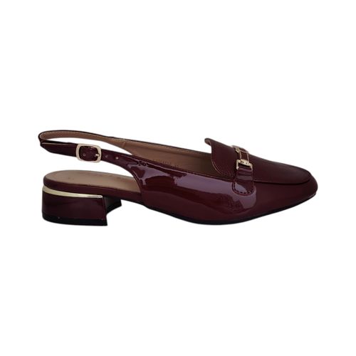 Tacones slingback color vino para mujer