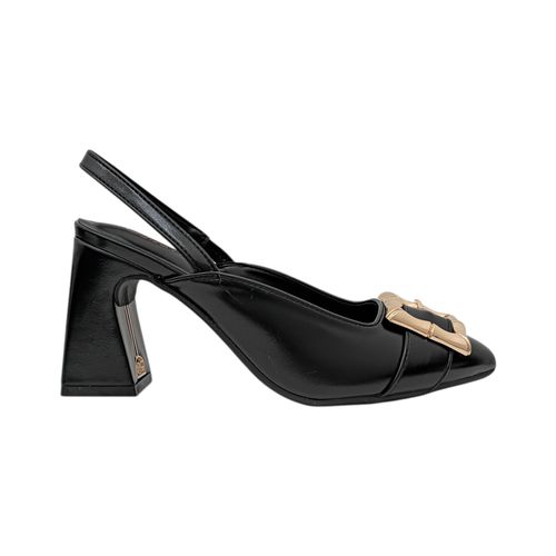 Tacones slingback color negro para mujer