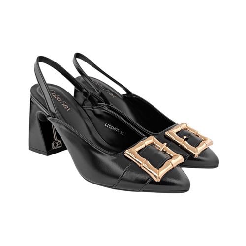 Tacones slingback color negro para mujer